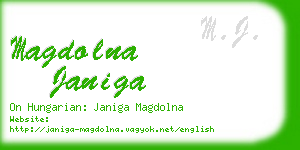 magdolna janiga business card